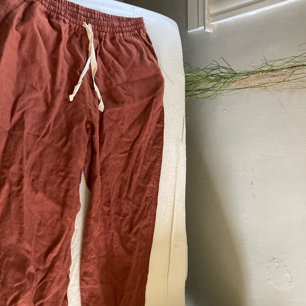 NotPerfectLinen men’s Ontario pants size XL in redwood